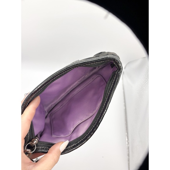 Coach Madison Fabric Canvas CC Logo Black Wristlet Vintage - Picture 3 of 6